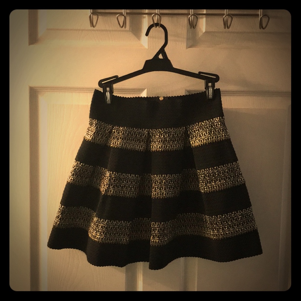 Ginger G black and gold skirt